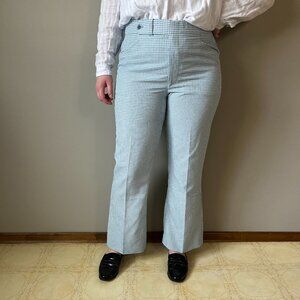 Vintage blue gingham trousers Jaymar Sansabelt pants